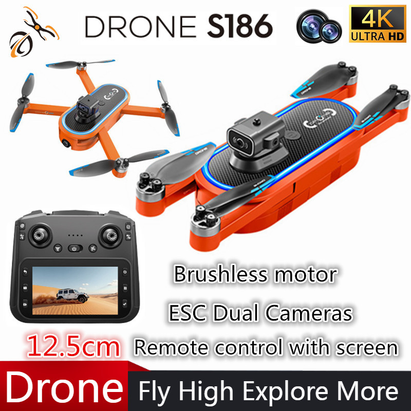 2025 S186 Drone Professional 4 - đánh giá và giá Drone Gimbal Brushless