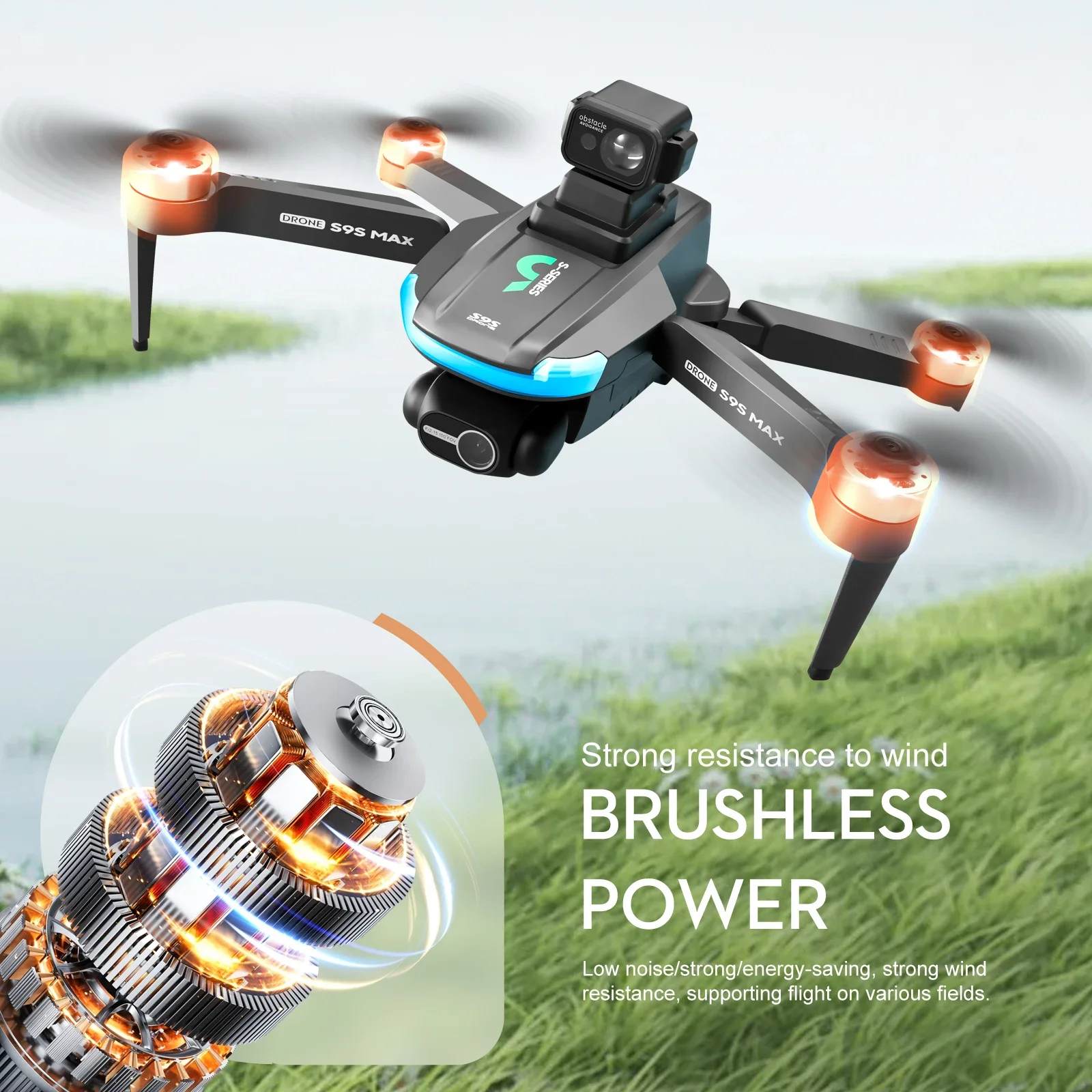 NEW S9S MAX MINI Drone 4K 2-Ax - đánh giá và giá Drone Gimbal Brushless