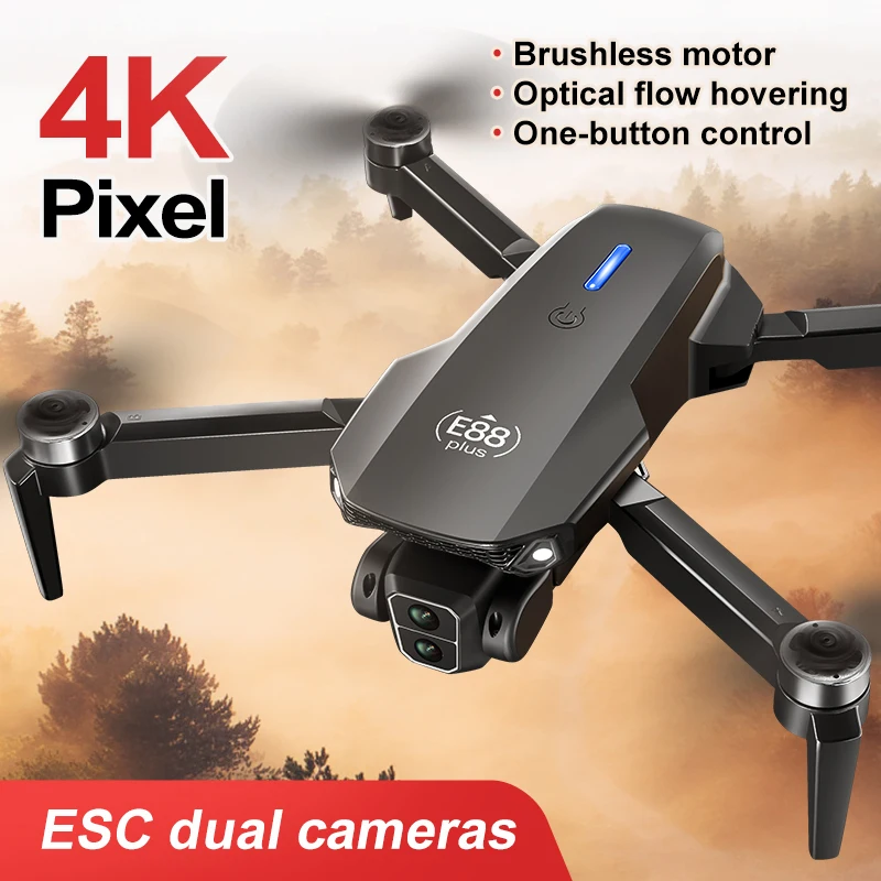 New E88 Plus Quadcopter Drone: - đánh giá và giá Drone Gimbal Brushless