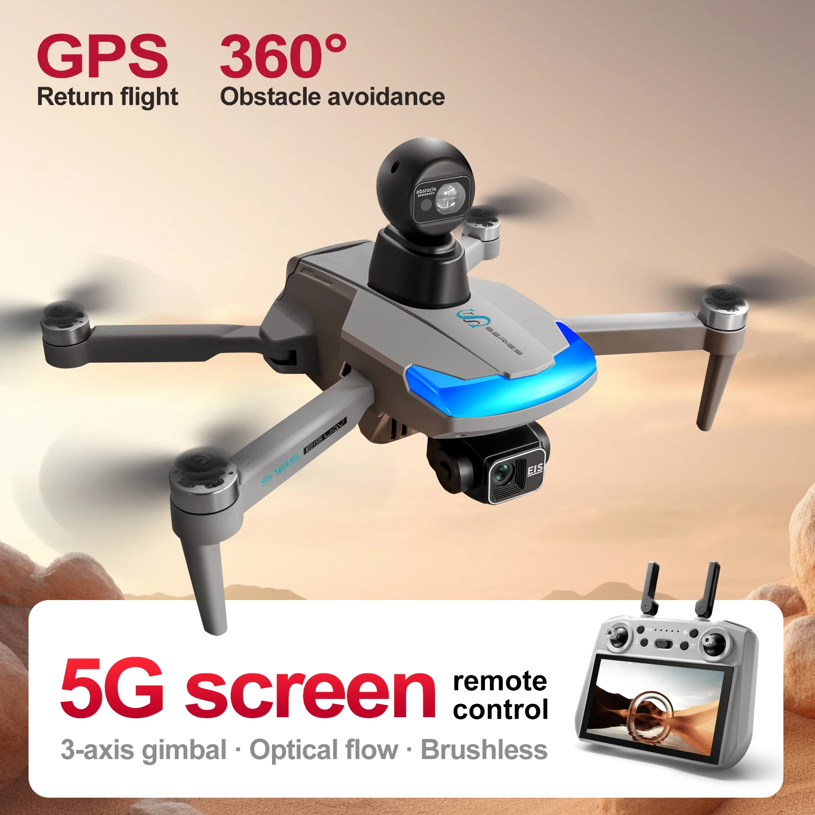 S185 Professional Drone 2.7K H - đánh giá và giá Drone Gimbal 3 Axis