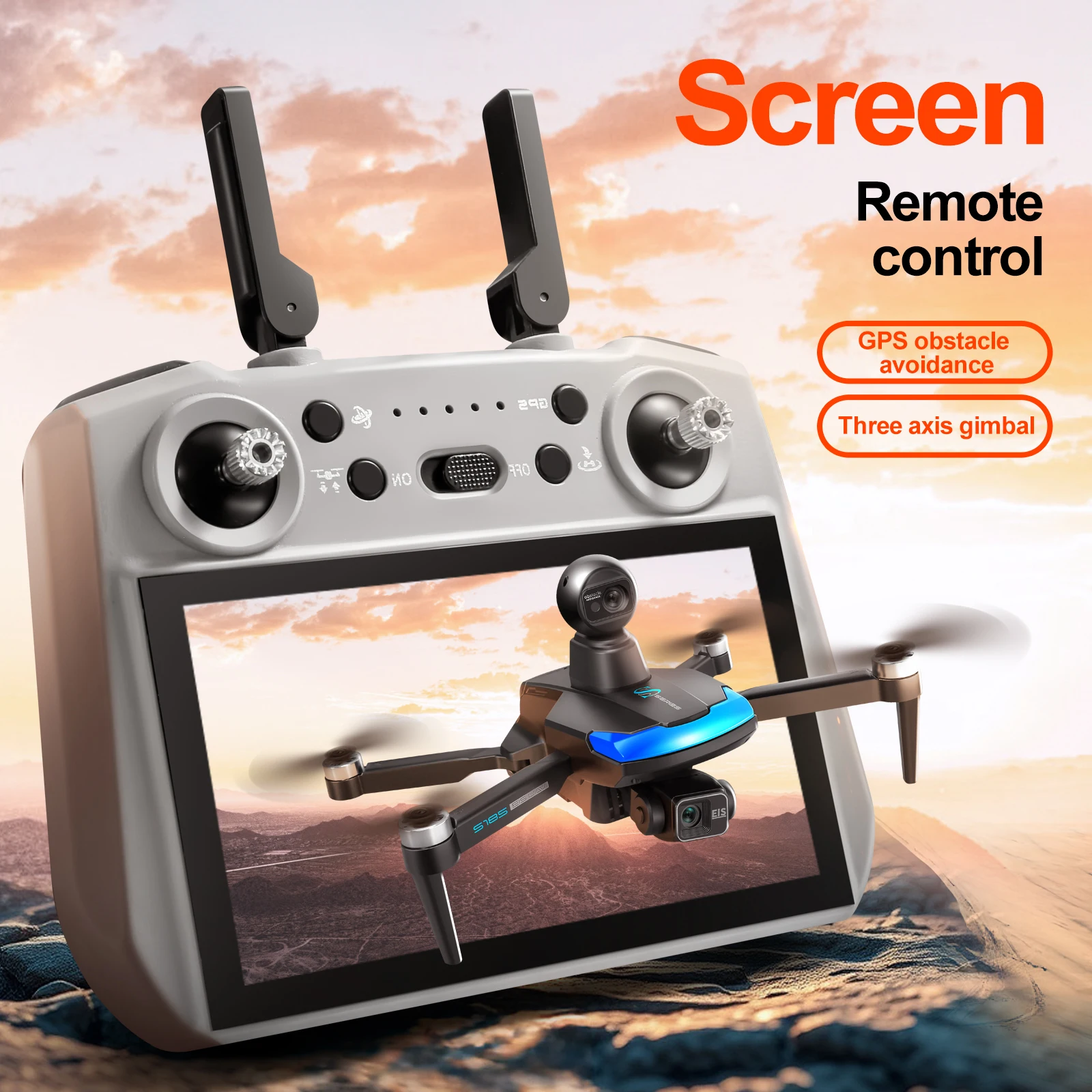 S185 Professional Drone 2.7K H - đánh giá và giá Drone Gimbal 3 Axis