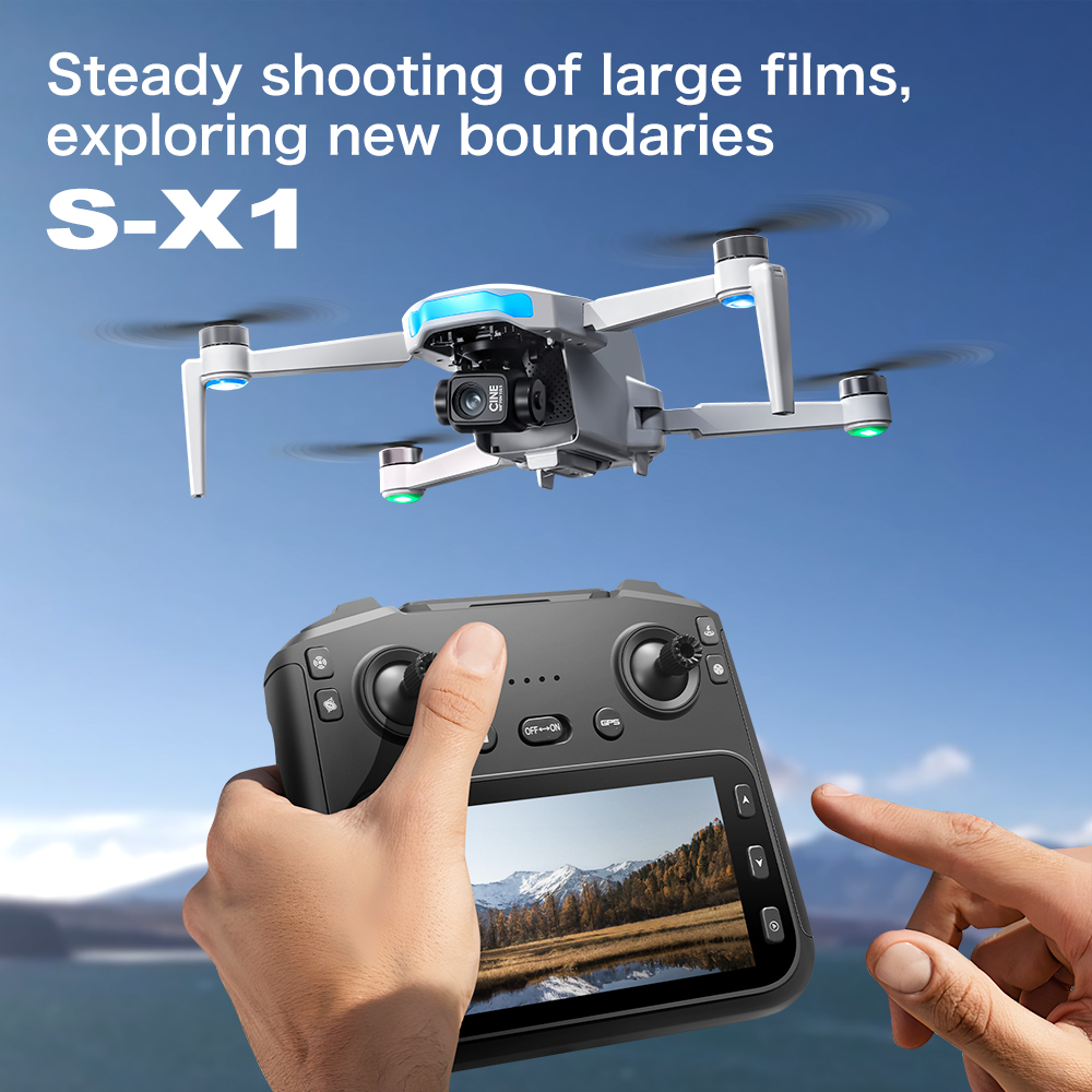 Original S-X1 GPS Drone 8KHD p - đánh giá và giá Drone Gimbal 3 Axis