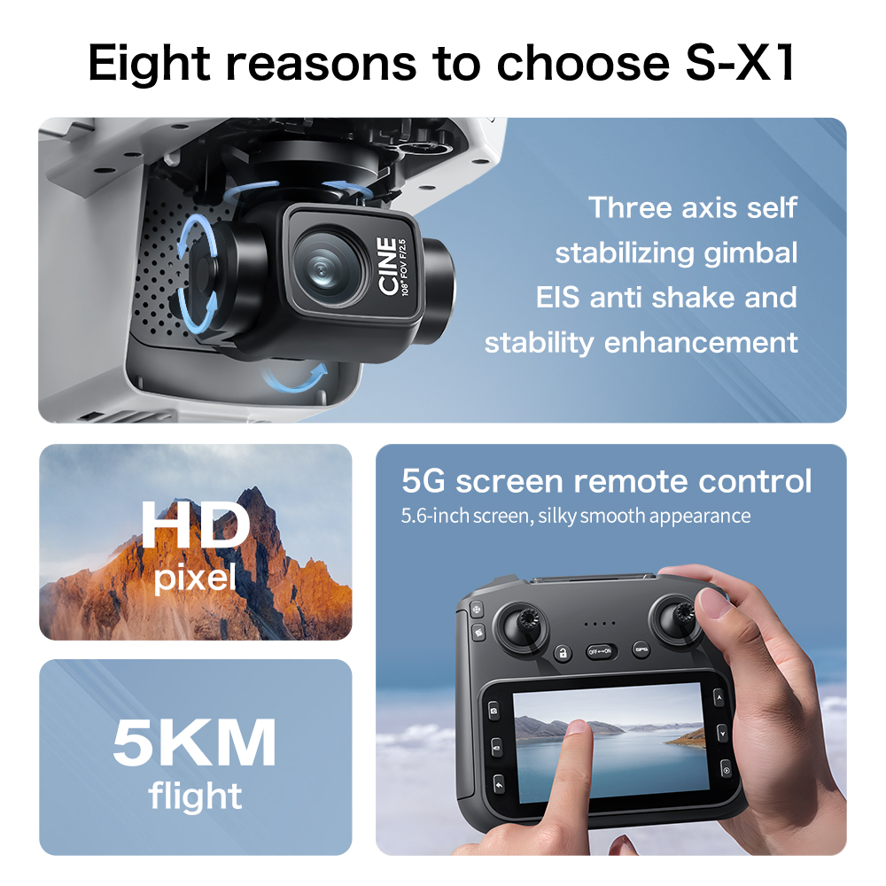 Top Deal S-X1 MAX GPS Drone 3  - đánh giá và giá Drone Gimbal 3 Axis