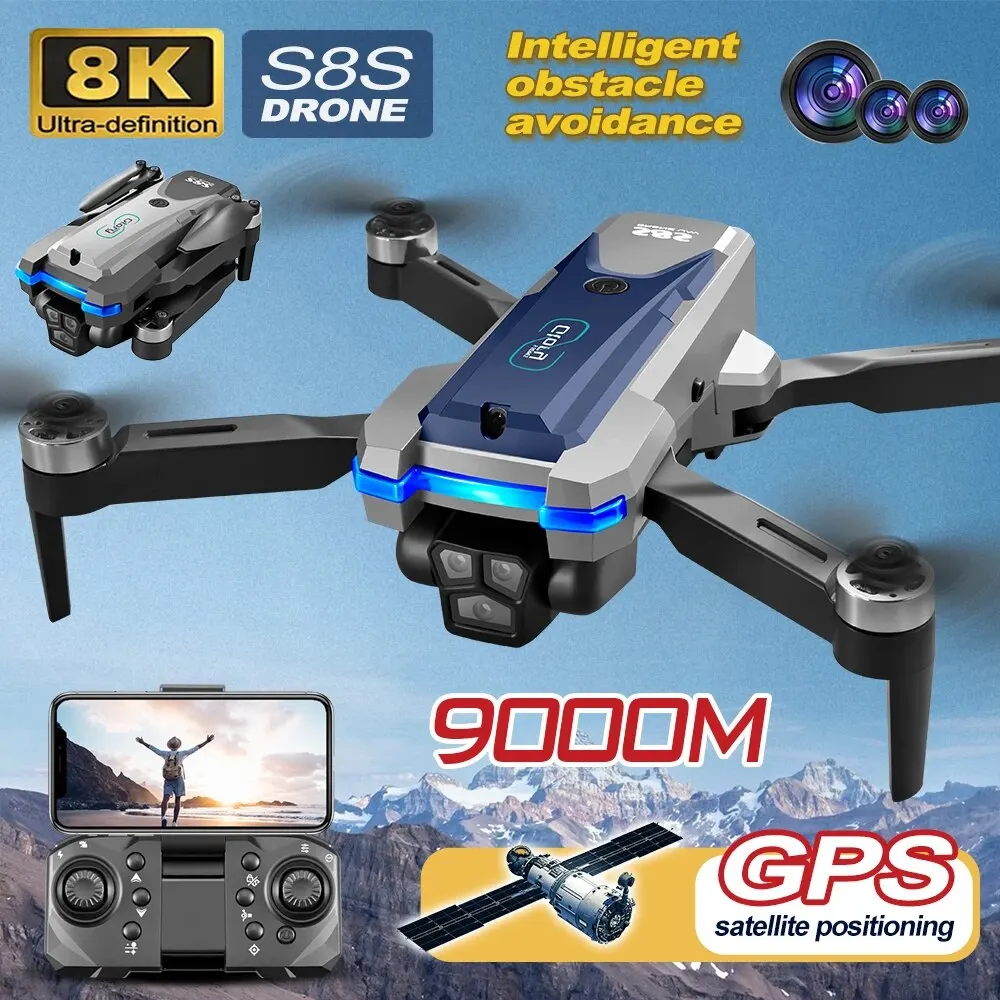 S8S GPS Drone 5G Wifi 8K HD Du - đánh giá và giá Drone Gimbal Brushless